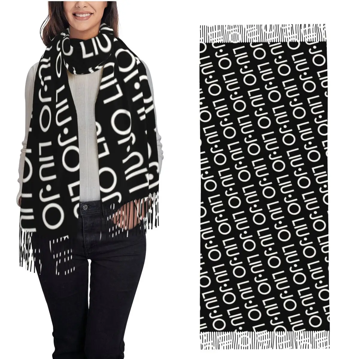 Роскошные зимние шарфы Liu Jo для женщин шаль из пашмины накидки вечерних платьев