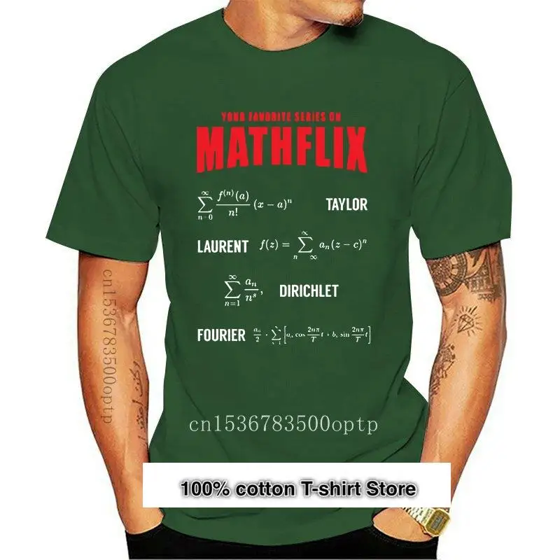 

Camiseta de манга corta para hombre y mujer, camiseta Mathflix математика, playera para mujer