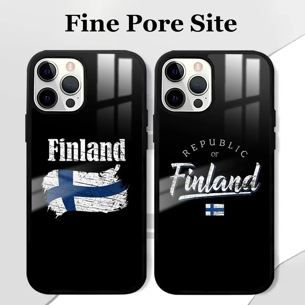 Flag Of Finland Pattern Phone Case For IPhone 16 15 14 13 12 11 Pro Xs Max Mini Plus Celulares Hard Funda Dropshipping