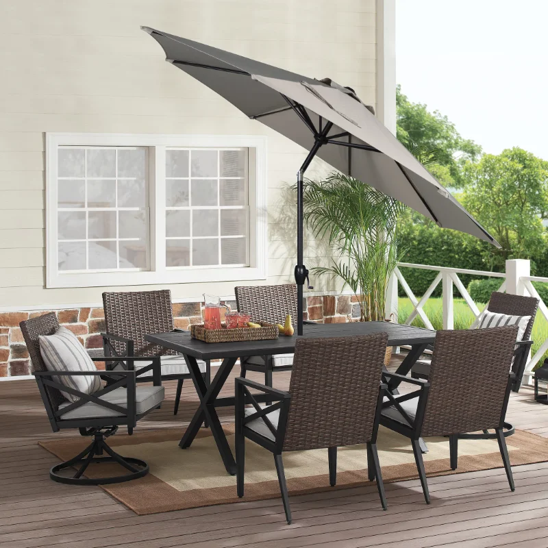 

Mainstays 9ft Lime Round Outdoor Tilting Market Patio Umbrella with Crank