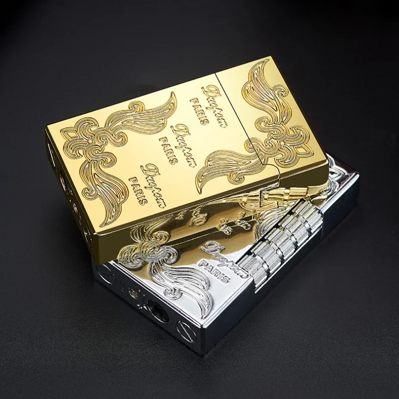 Новая зажигалка Shenlong с тиснением громкого звука, прямая ветрозащитная, синее пламя, бутановая газовая зажигалка, турбинная фонарь, реактивная зажигалка, мужской подарок (art.: 3920cac4475da) - 3920cac4475da