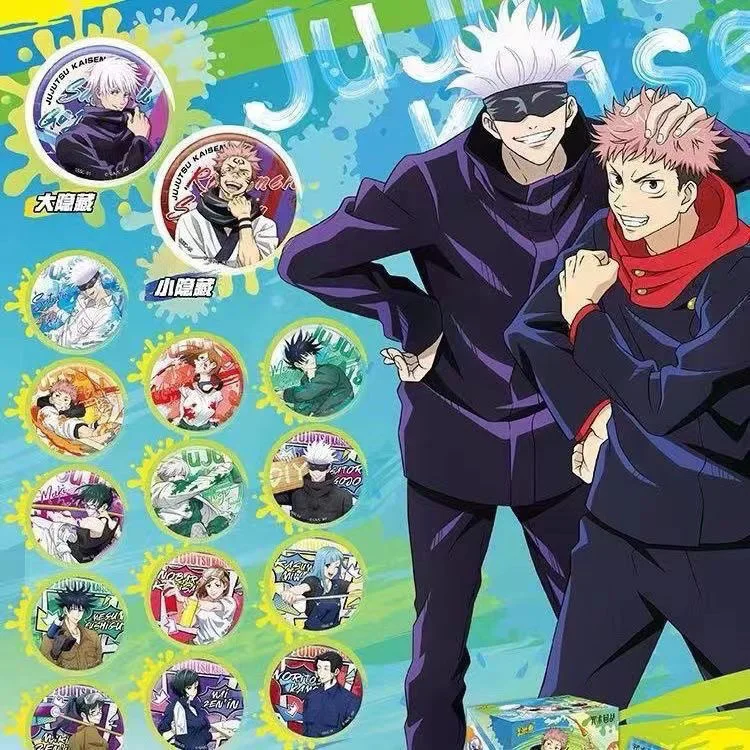 Фото Оригинальный KAYOU Jujutsu Kaisen Anime Jicai Art Emblem Second Bullet Yuji Itadori Satoru Gojo Значок Брошь Коллекционная карта Подарки №2