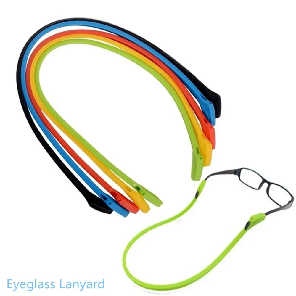 

Модные силиконовые шнурки карамельных цветов для водных видов спорта очков, цепочка для очков, аксессуары для глаз, ожерелье для очков