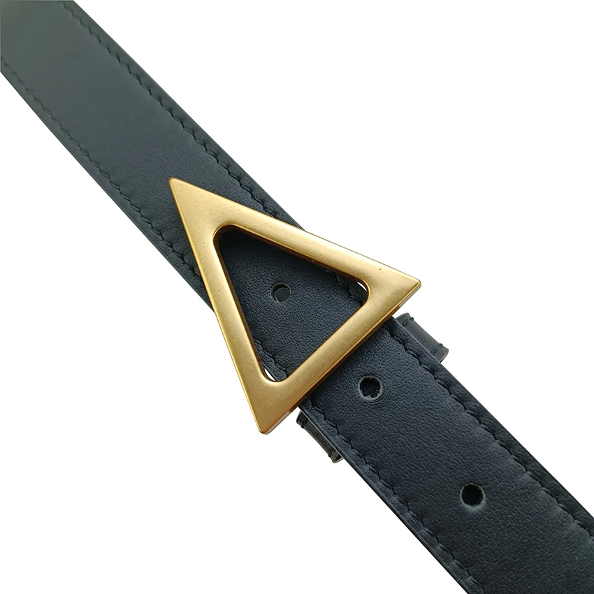 Women's fashion double-sided leather belt women's belt cow belt trend design 2.5cm female belt