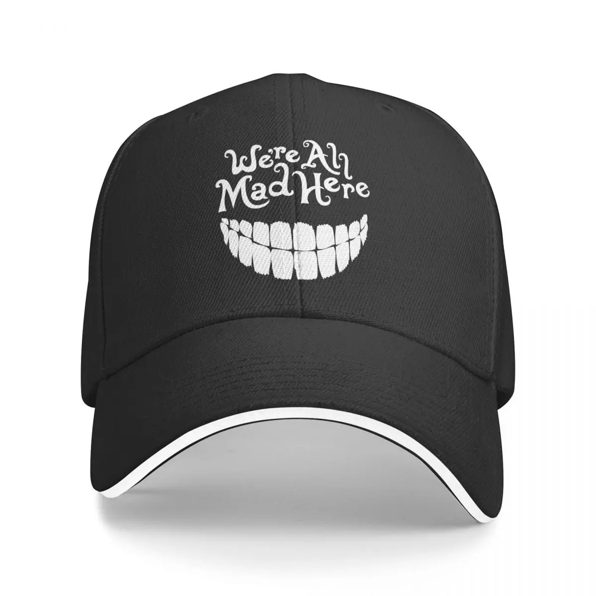 

We Re All Mad-Here Cheshire Cat Alice In Wonder Trucker Cap Snapback Hat for Men Baseball Valve Mens Hats Caps for Logo