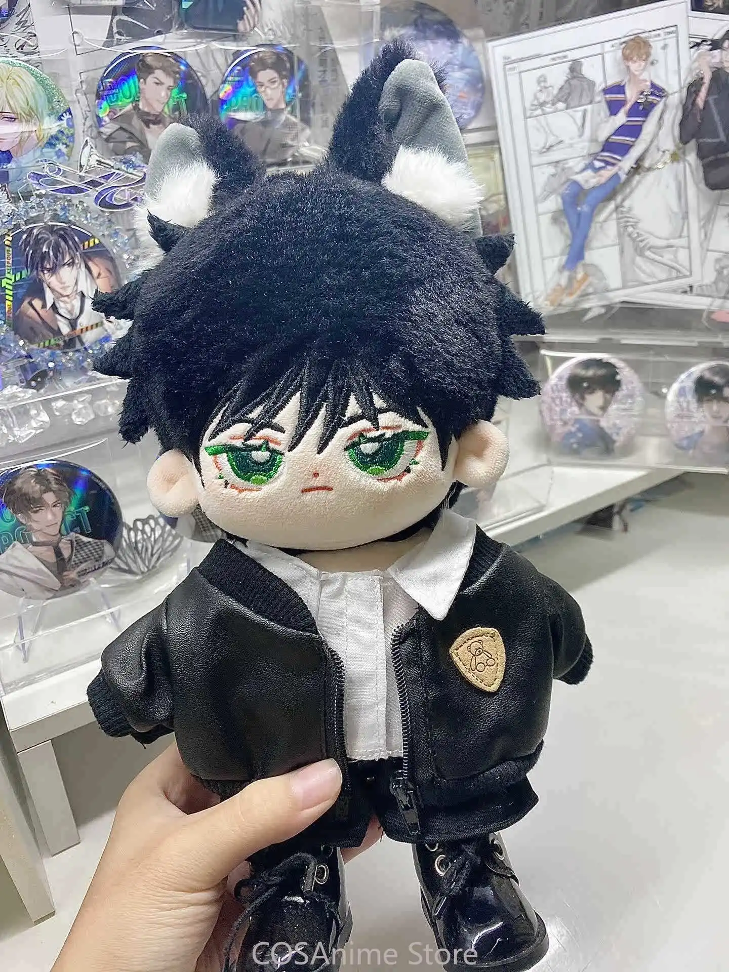 

Anime Jujutsu Kaisen Fushiguro Megumi 20cm Cosplay Plush Stuffed Doll Body Dress UP Cotton Plushie Pillow Mascot Fans Xmas Gift