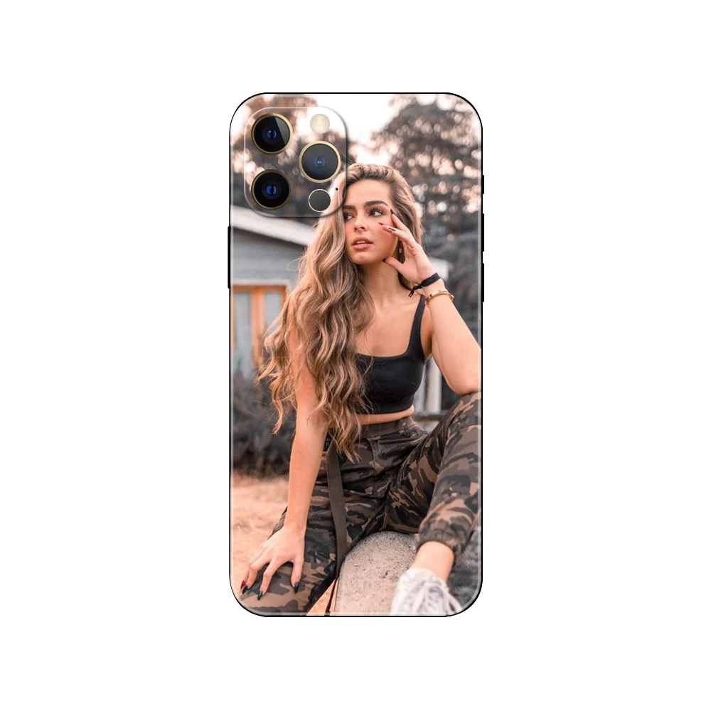 Чехол для телефона American IC girl iphone 5 2020se 6 6s 7 8 plus x 10 XR XS 11 12 13 mini pro MAX Черная задняя