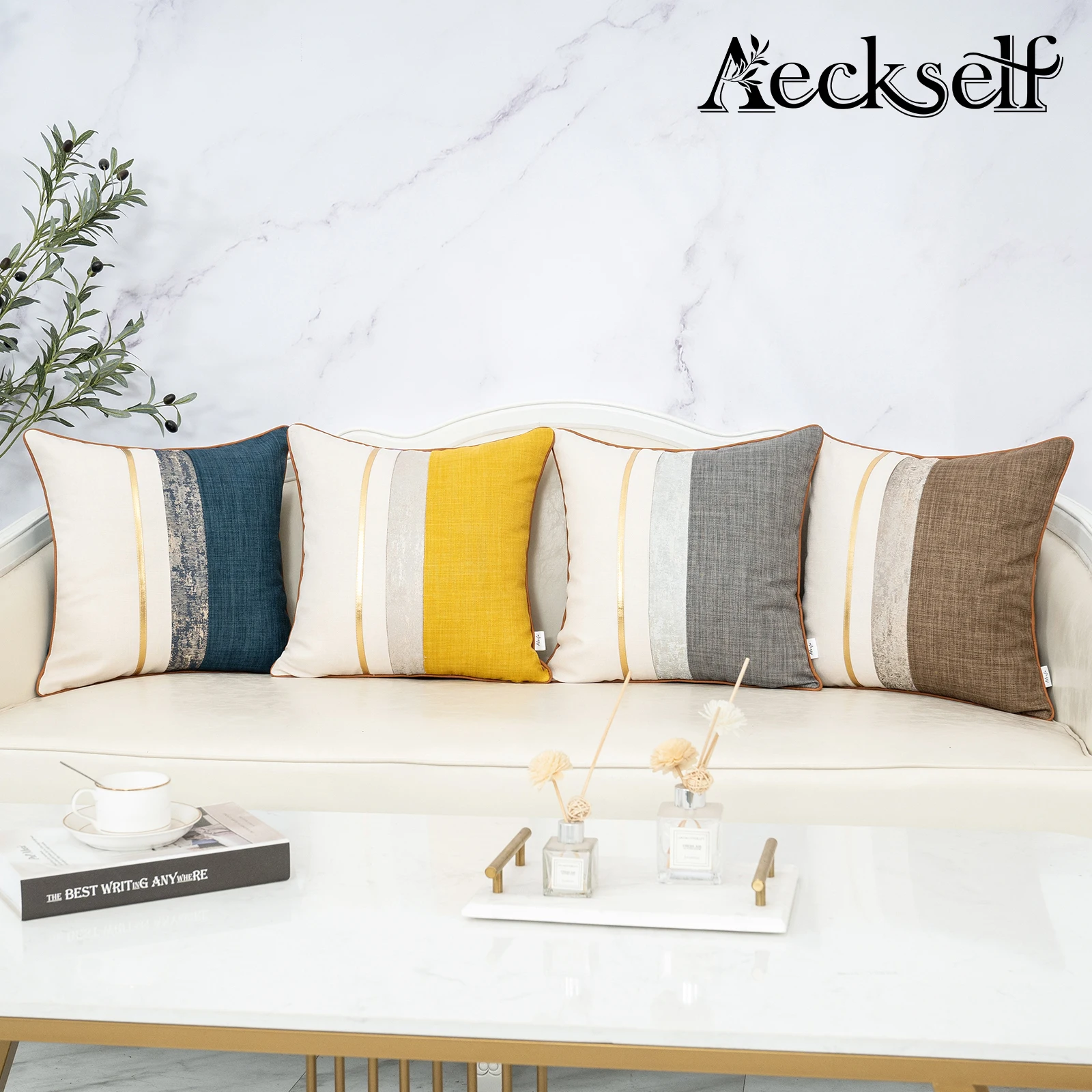 Подушка Aeckself из хлопка и льна для домашнего декора