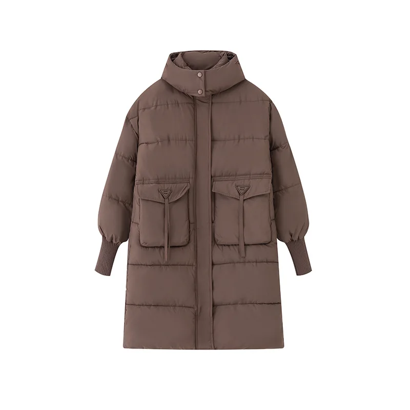 Женские пуховики зимние новые длинные и стильные большие теплые свободные