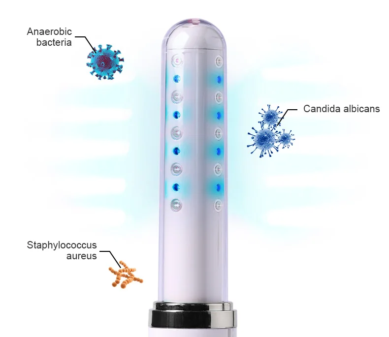 

Red and blue laser light therapy device for vaginal tightening and vaginitis treatment