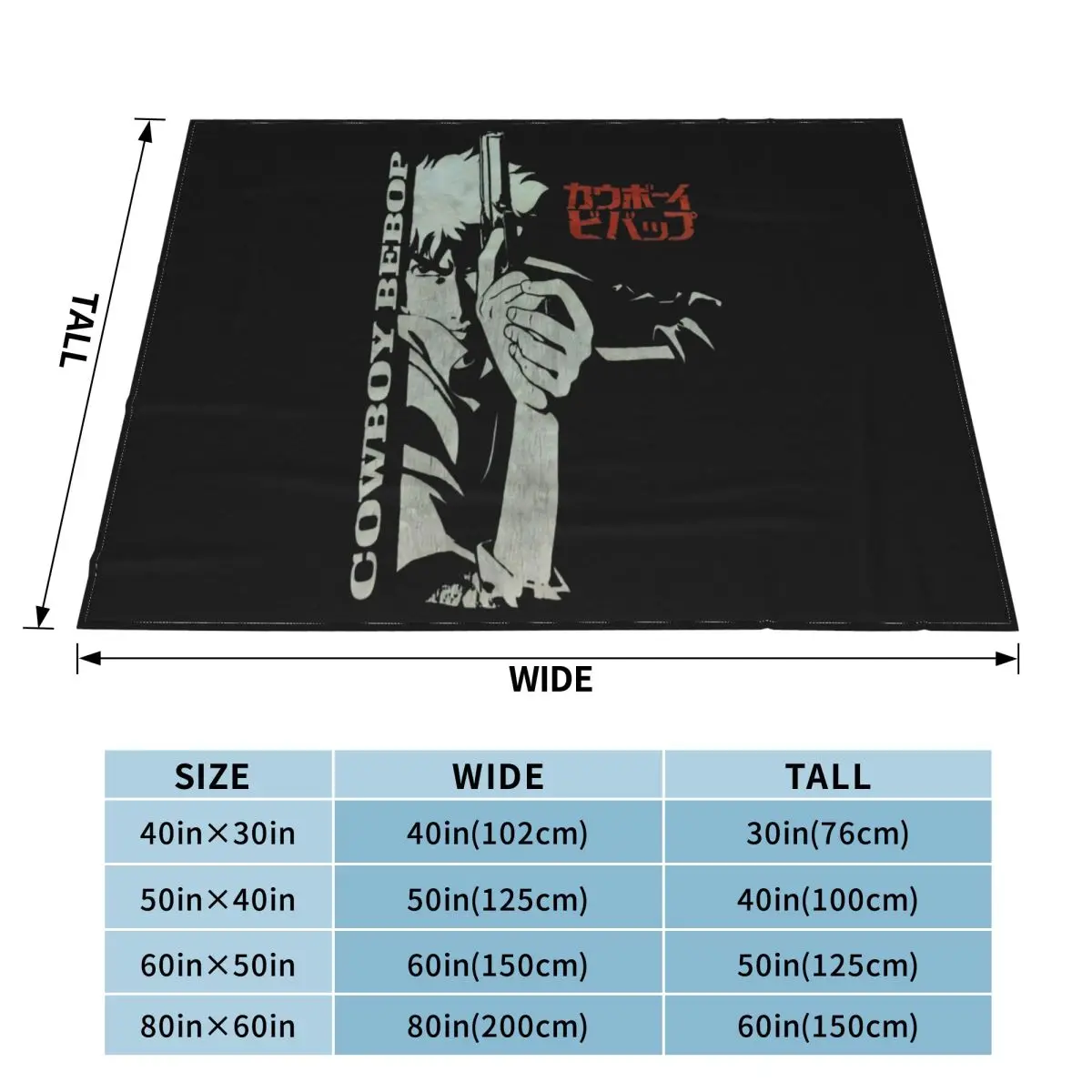 Винтажное забавное одеяло в стиле унисекс с рисунком Т-японского аниме ковбоя Bepop