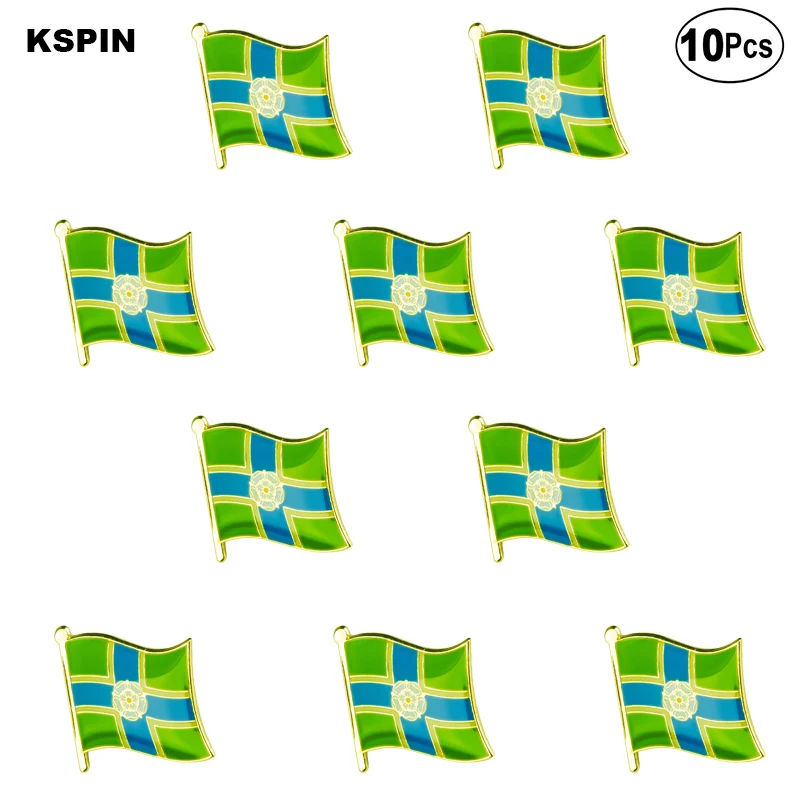 

YORKSHIRE NORTH RIDING Lapel Pin Flag badge Brooch Pins Badges 10Pcs a Lot