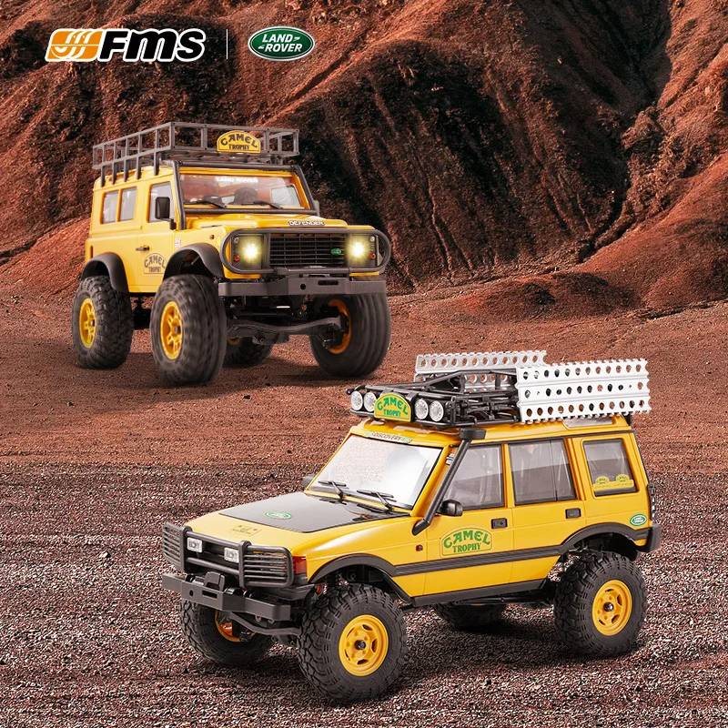 Fms Новый Fcx24m 1/24 Rc Land Rover Series Полный привод Электрический пульт дистанционного