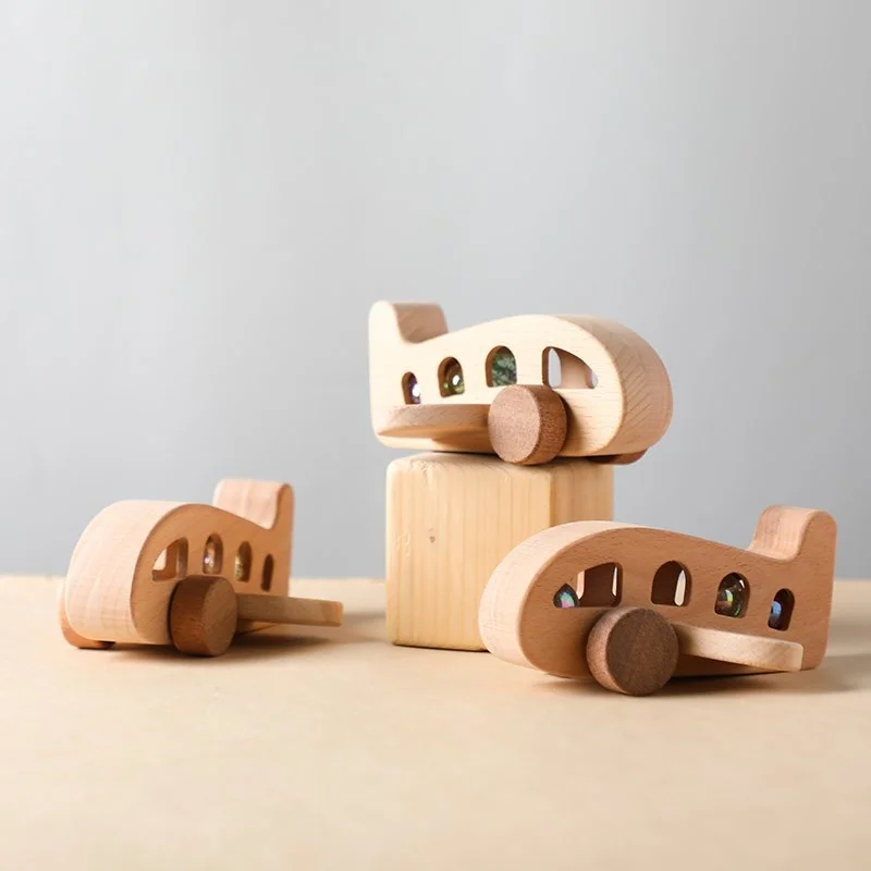 

Новый деревянный самолетик, игрушка для детей, модель самолета Монтессори, вырезанный стеклянный шар, обучающие игрушки для детей, искусство