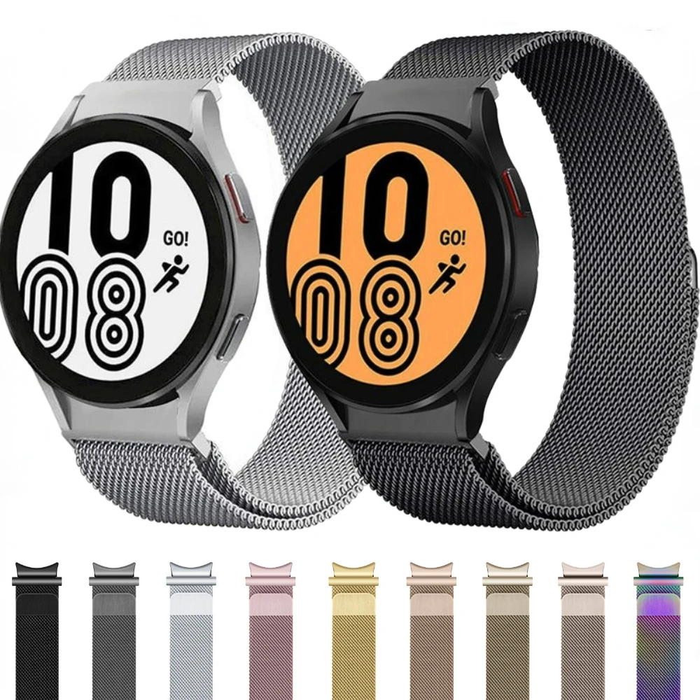 

No Gaps Metal Bracelet For Galaxy Watch 5/4/4Classic 44mm 40mm 46mm 42mm Milanese Loop Strap For Samsung Galaxy Watch 5 Pro 45mm