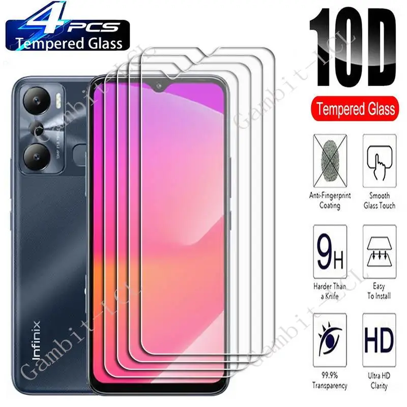 

Защитное закаленное стекло для Infinix Hot 20i 6,6 дюйма, 4 шт.
