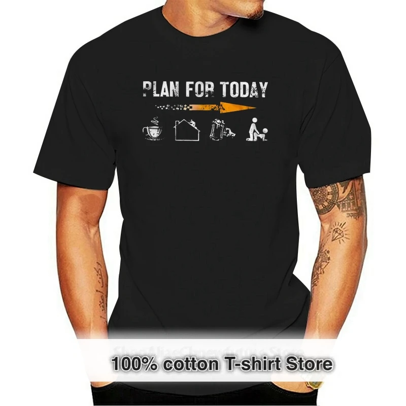 

Men Funny T Shirt Fashion Tshirt Plan For Today Roofer Plan Version Women t-shirt