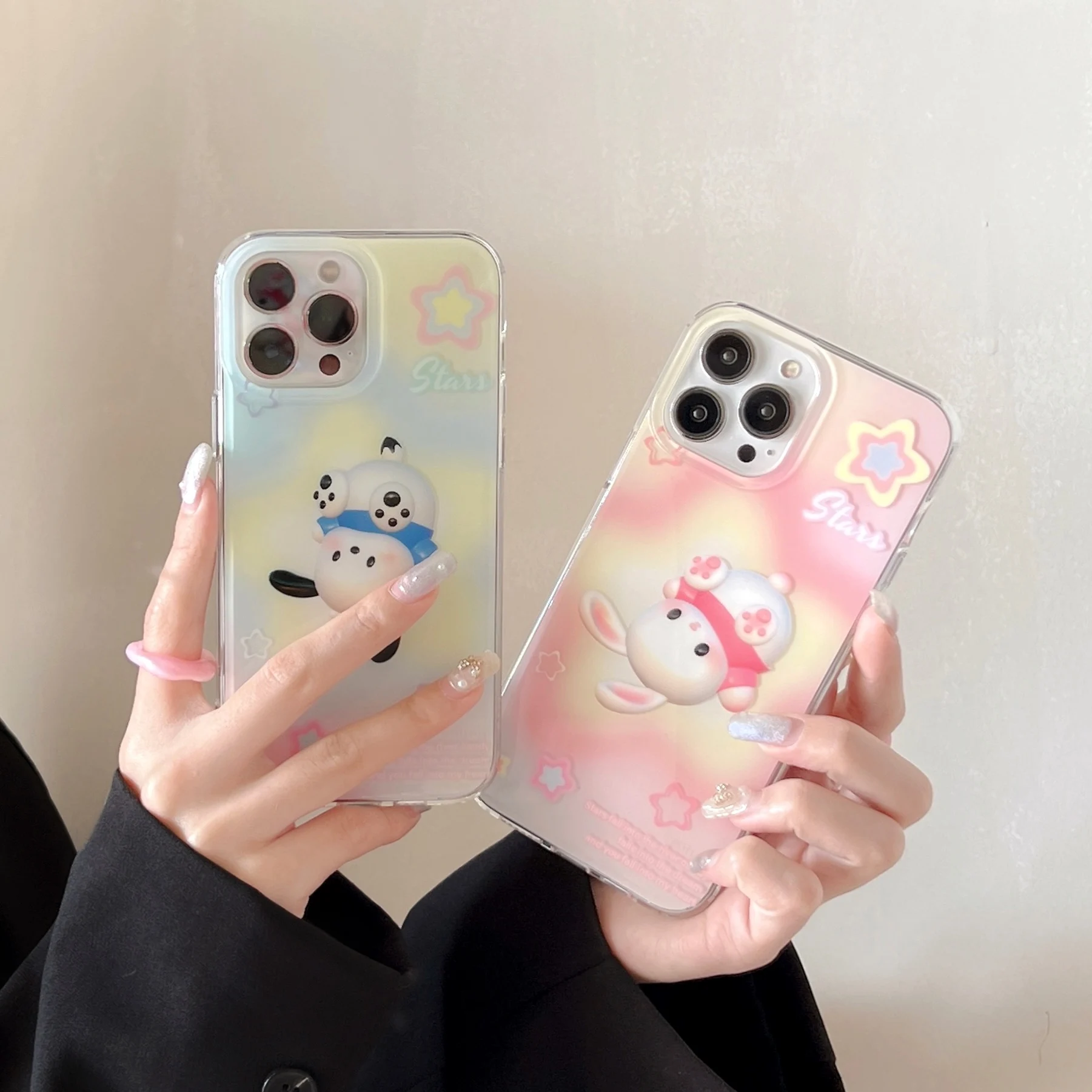 

Cute Sanrio Pochacco Color Backflip Pochacco Phone Cases For iPhone 14 13 12 11 Pro Max XR X XS MAX 8 7 Plus Shockproof Cover