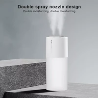 portable dual nozzle mini humidifier umidificador usb powered bedroom ultra quiet aroma essential oil diffuser with night light