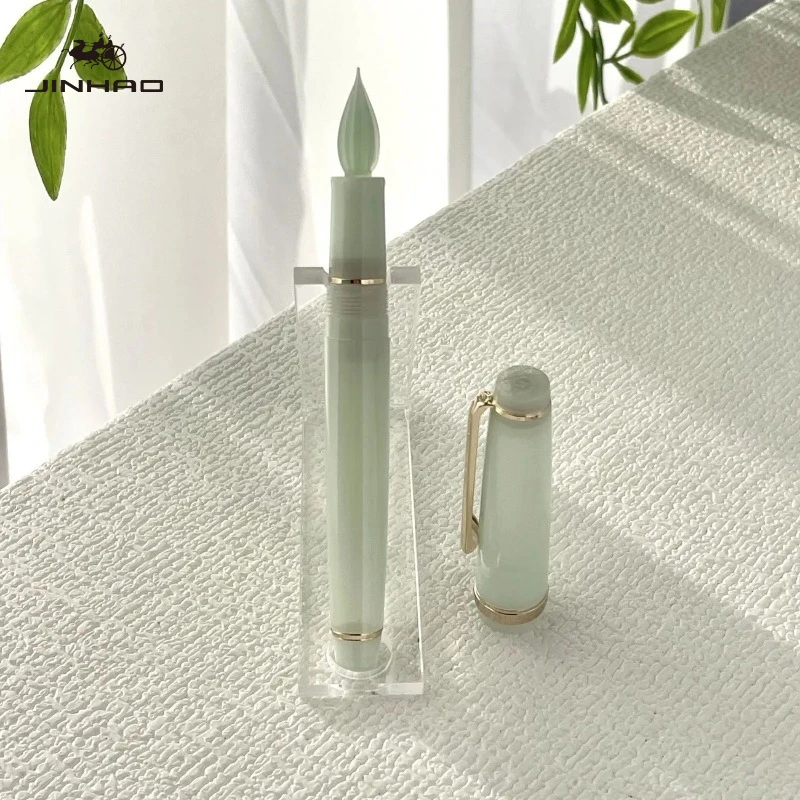Фото Перьевая ручка JINHAO 82 из стекла ручной работы с тонким пером для каллиграфии, плавное письмо, канцелярские товары для школы, офиса, художественных принадлежностей №1