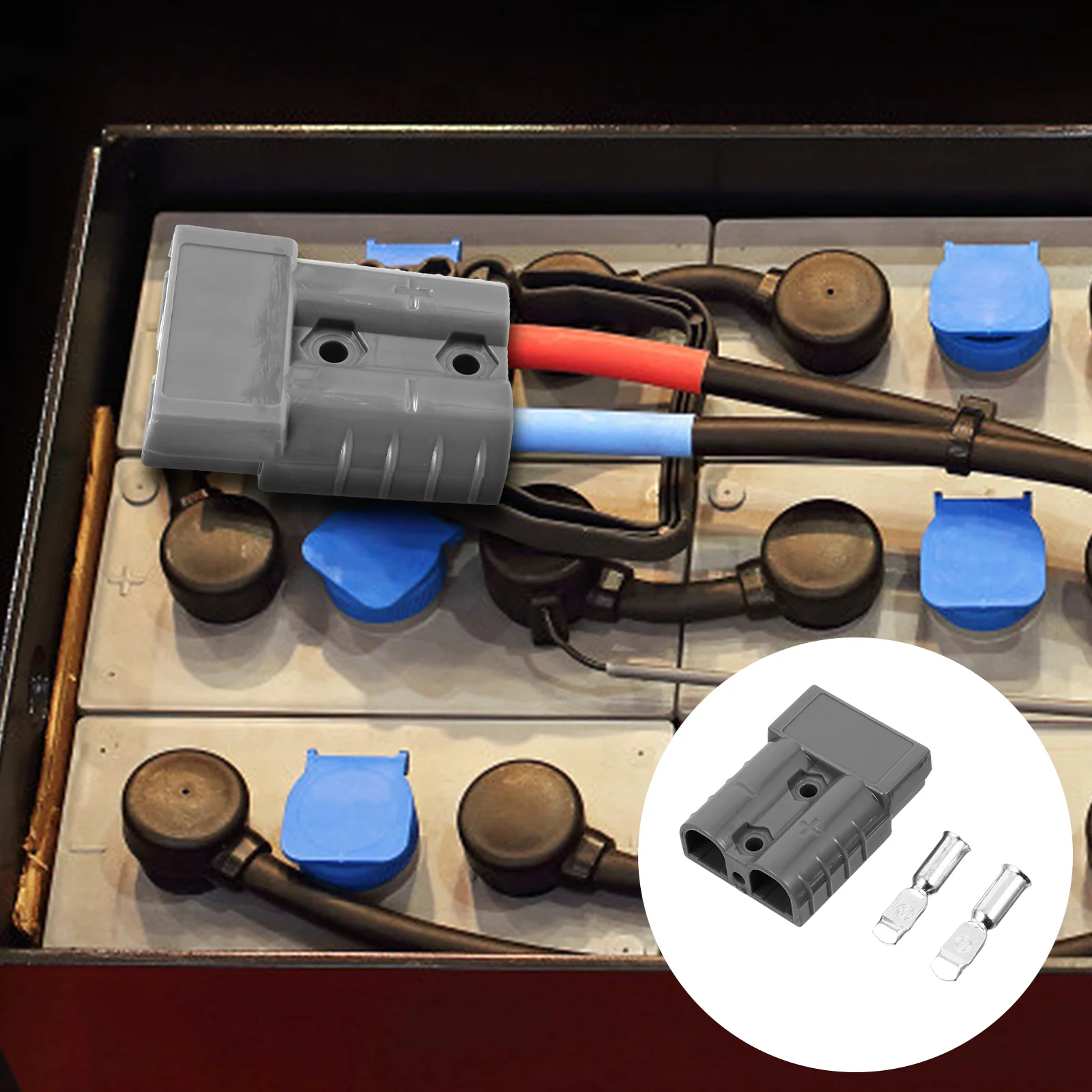 

2 Set Durable Practical PC Material Useful Wire Connector Plugs Connectors for Shop Electric Forklift
