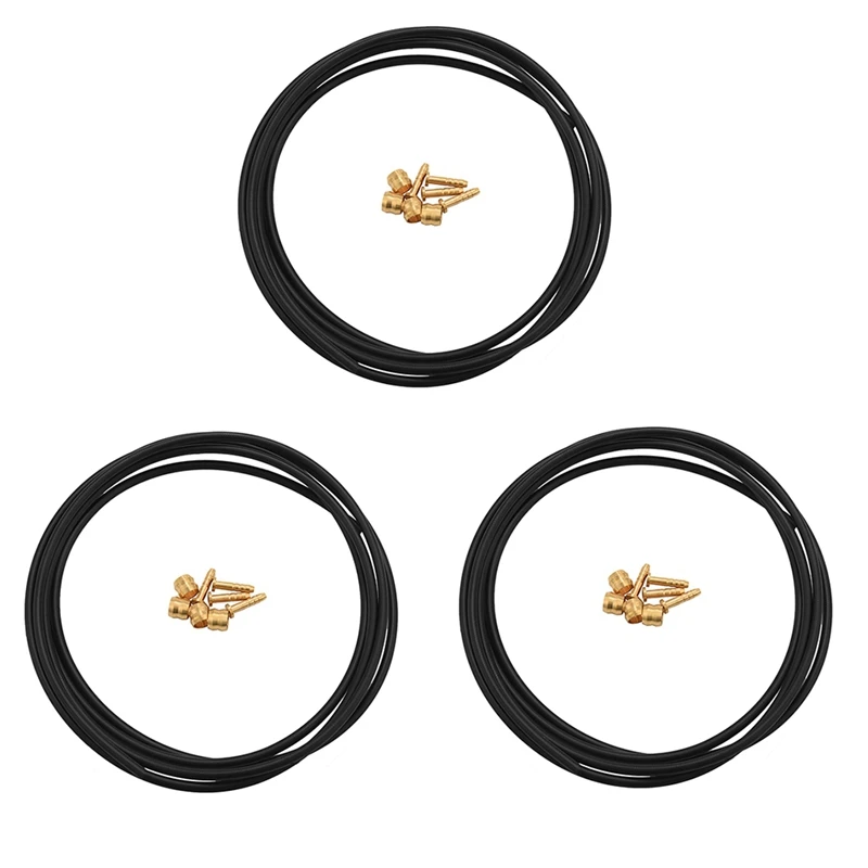 

3 Set BH59 Bike Brake Hose MTB Hydraulic Disc Brake Tube 2.5M Connector Insert Olive Set