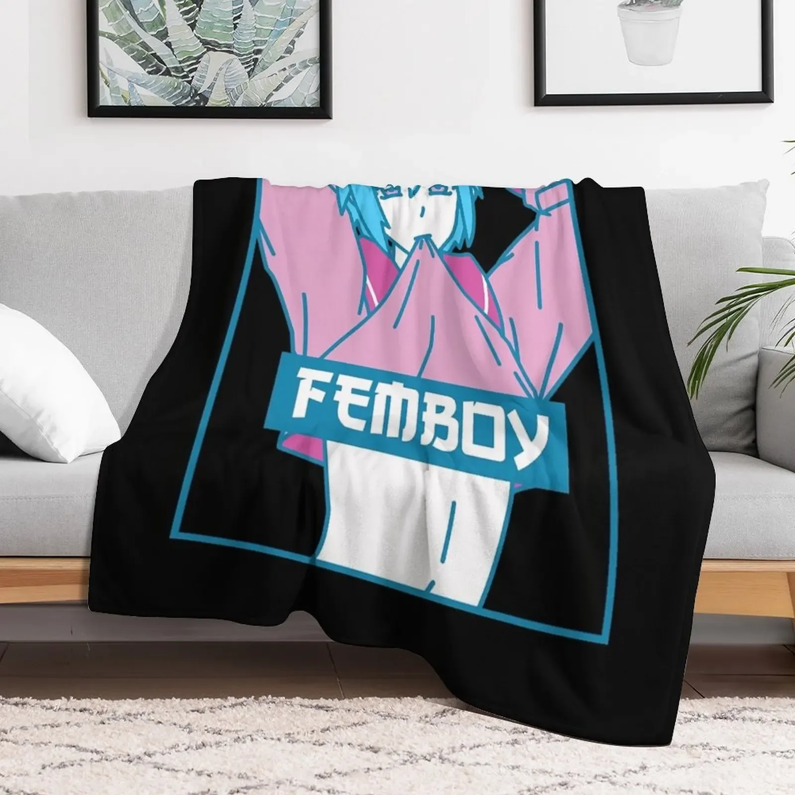 Мягкое плюшевое одеяло Femboy