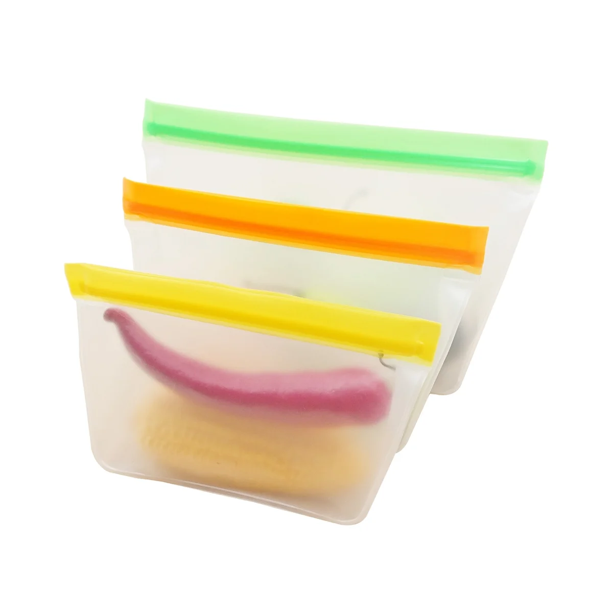 

Reusable Food Storage Bags, 6Pack Reusable Gallon Bags Seal & Leak Proof, Free Reusable Freezer Bags for Travel