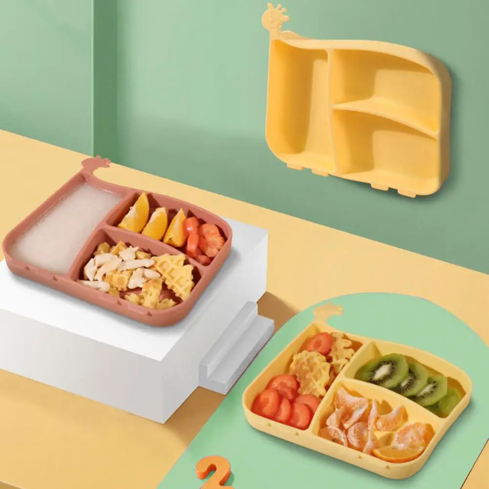 

Vibrant Color Practical Toddler Suction Dining Dishes Reusable Baby Dining Dishes Stable for Baby