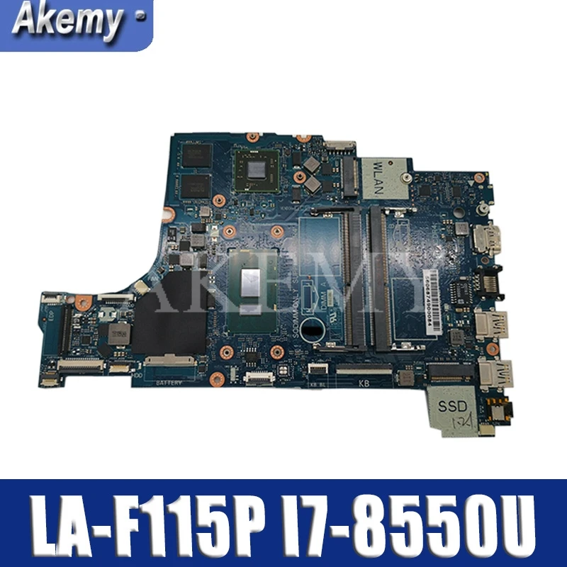 

LA-F115P Laptop motherboard For DELL Inspiron 15-5570 17-5770 original mainboard I7-8550U AMD 530 4GB
