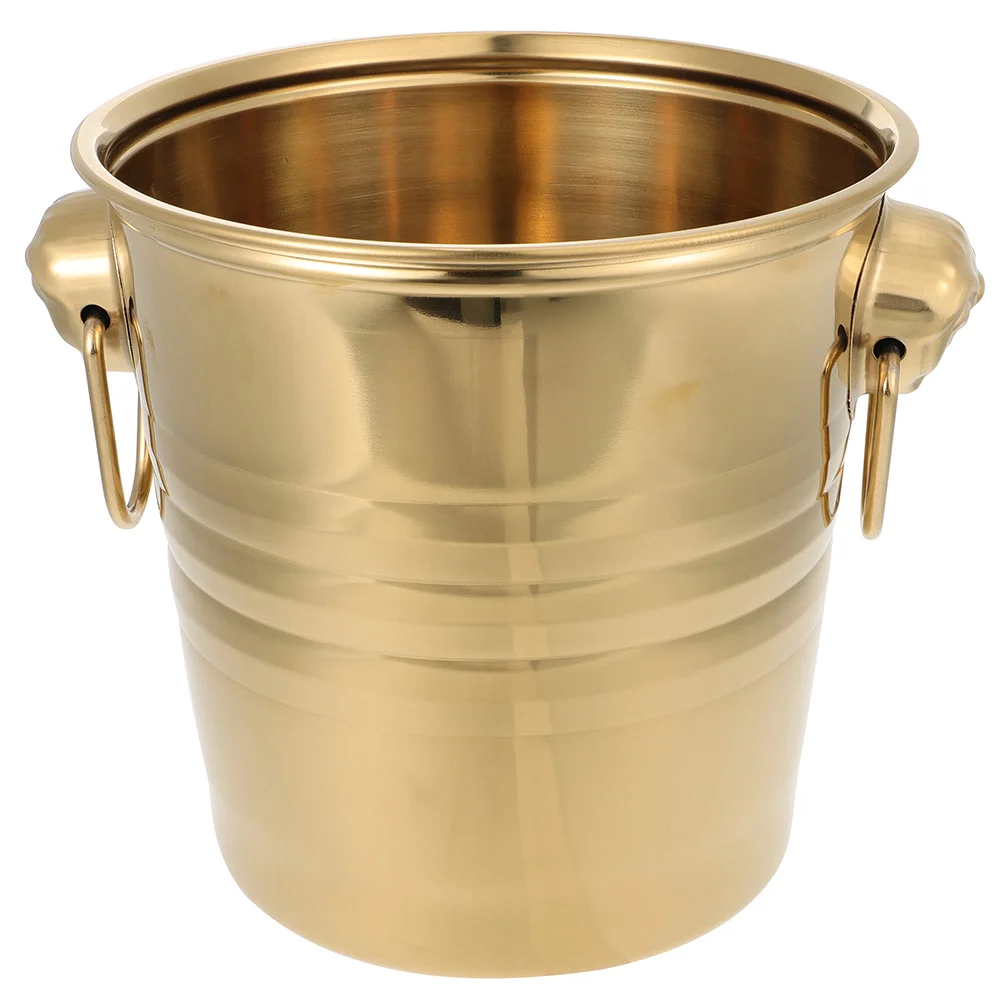 

Bucket Ice Bar Tub Bin Champagne Storage Narrow Tall Cooler Buckets Beer Steel Stainless Beverage Gold Cube Cocktail Holder