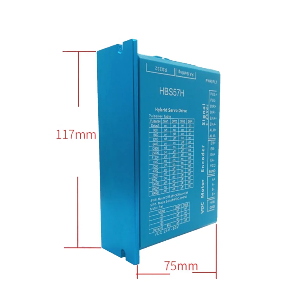 

hybrid step servo drive HBS57H closed loop servo motor driver with RS232 port