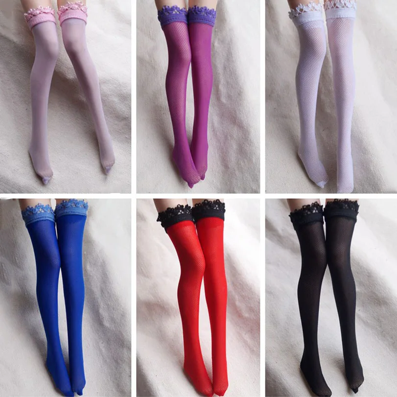 

In Stock 1/6 Scale Female Figure Accessory Mesh Lace Long Stockings High Socks Model for 12 inches Action Figure Body