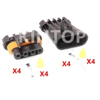 1 set 4 pins automotive wiring terminal socket 12162144 12162102 car oxygen sensor waterproof connector