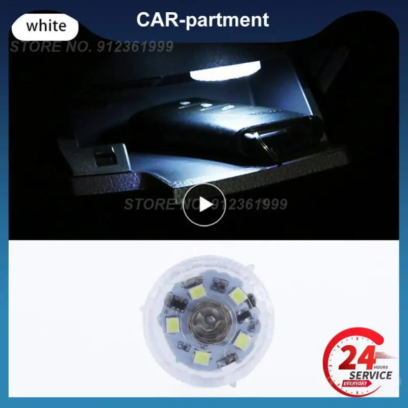 

1~8PCS Car Mini Led Touch Switch Light Auto Wireless Ambient Lamp Portable Night Reading Light Car Roof Bulb Car Interior Light