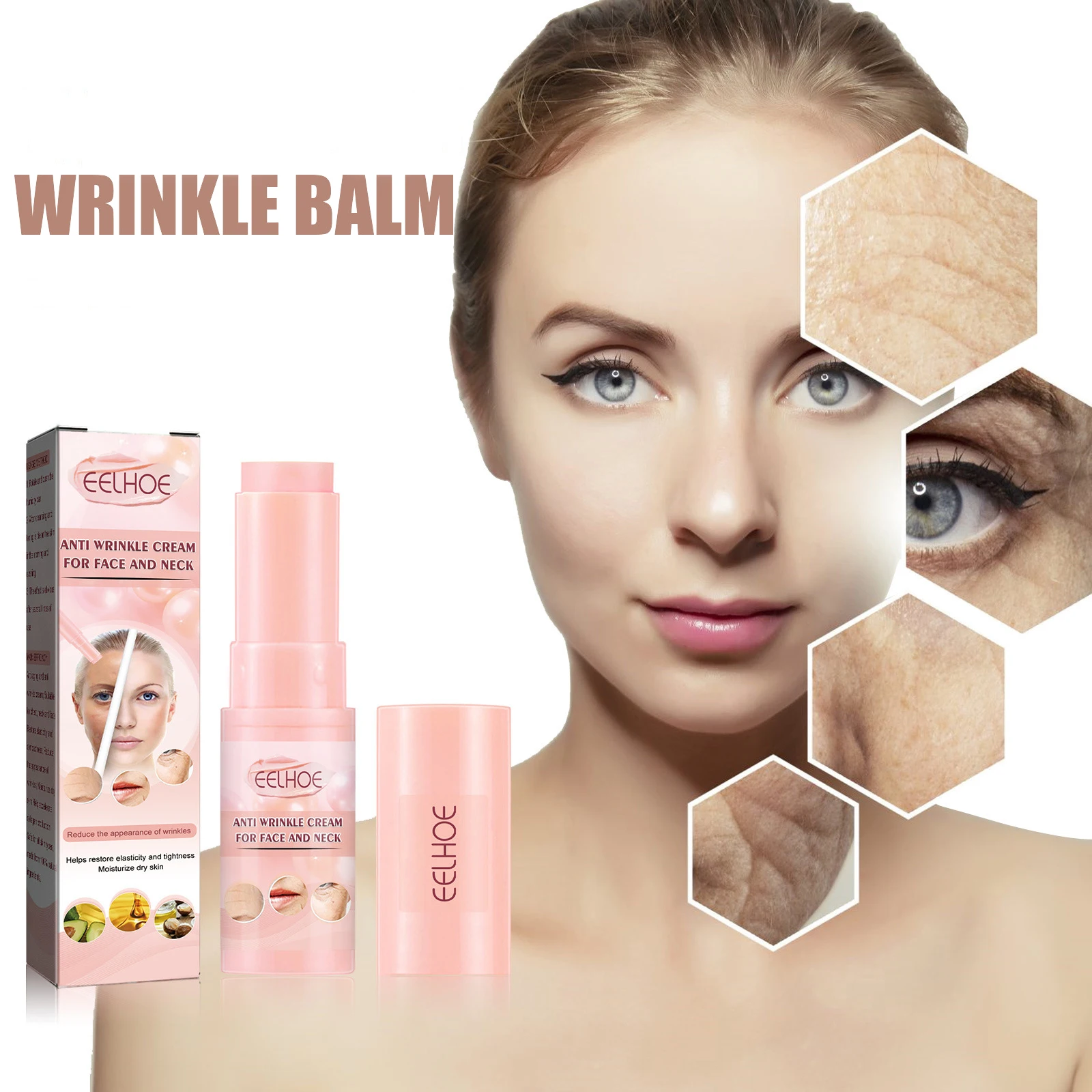 Collagen Multi Balm Stick Wrinkle Bounce Anti-wrinkle Cosmetics Brighten Skin Dull Cream Tone Moisturizing Lip Skin Care Korean