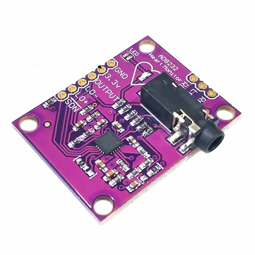 

AD8232 ECG Physiological Measurement Heart Pulse ECG Monitor Sensor Module Single Lead Heart Rate Monitor Diy Kit for Arduino