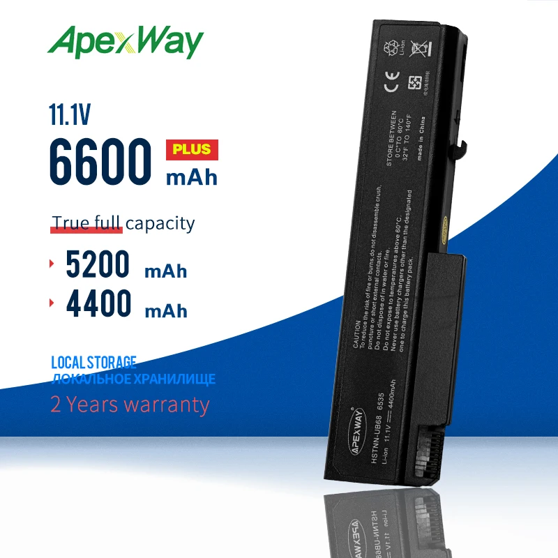 Аккумулятор Apexway для ноутбука HP ProBook 6550b 6555b Hp Compaq 6530b 6535B 6730B 6735B |