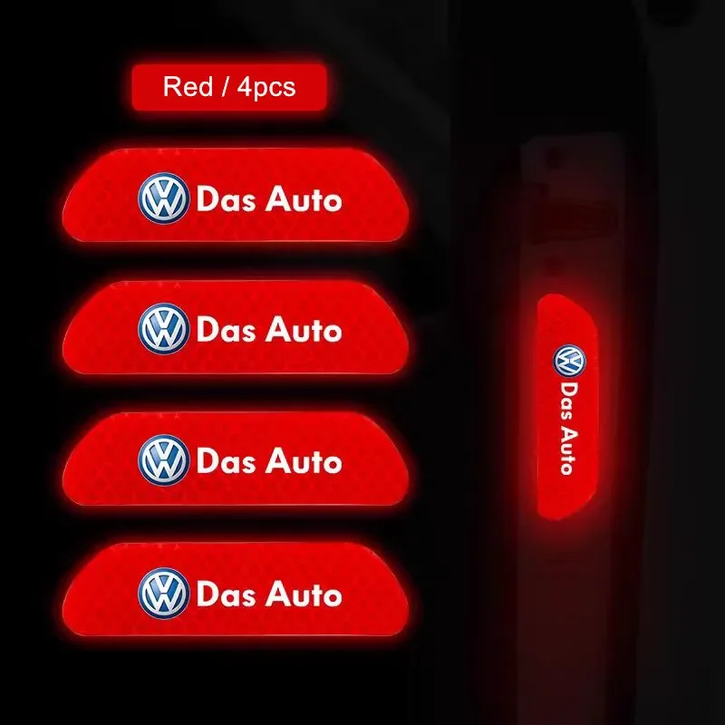 

Предупреждение о безопасности двери автомобиля, светоотражающий знак, 3D наклейка, автостайлинг для VW Volkswagen Golf Polo Passat Touran, аксессуары