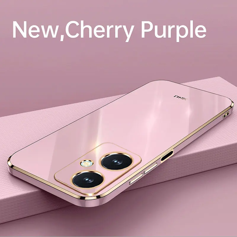 

Vivo Y35M Plus 5G V2279A Case 6D Plating Silicone TPU Soft Back Cover Phone Case for Vivo Y35M+ V2279A Shockproof Cover Coque