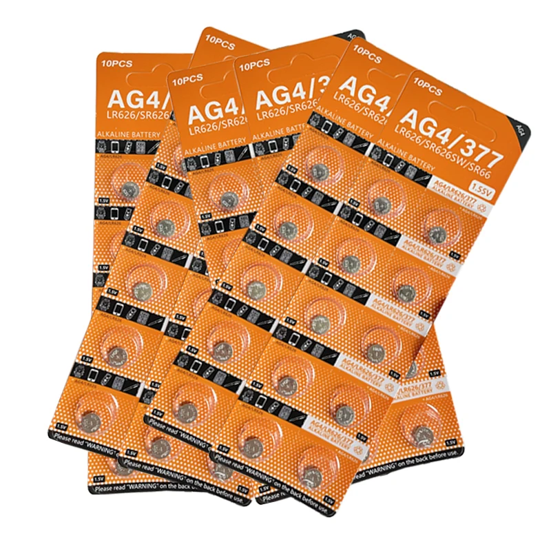 

40 шт.-200 шт., щелочные батарейки AG4 SR626 1,5, 177 в, 1,55 в, 377 в