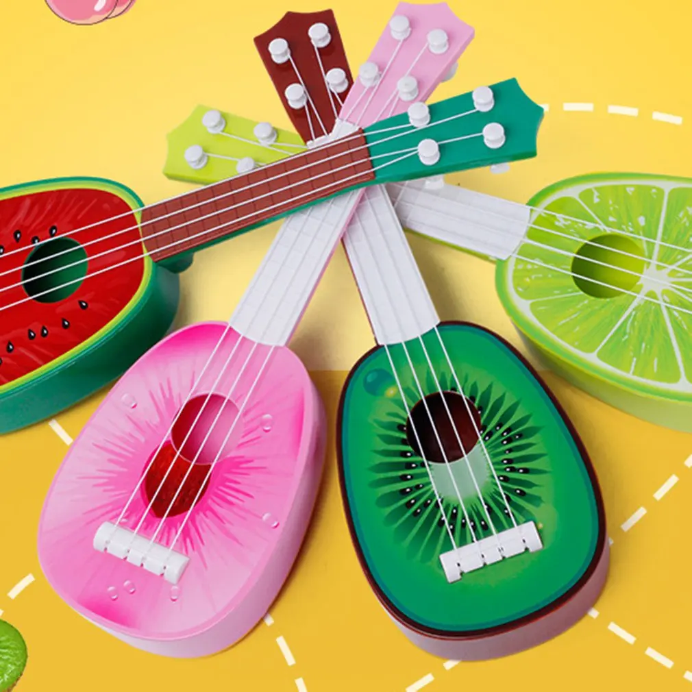 

Kids Four-string Mini Simulation Fruit Guitar Ukulele Playing Educational Early Education Children's Musical Instruments Toy