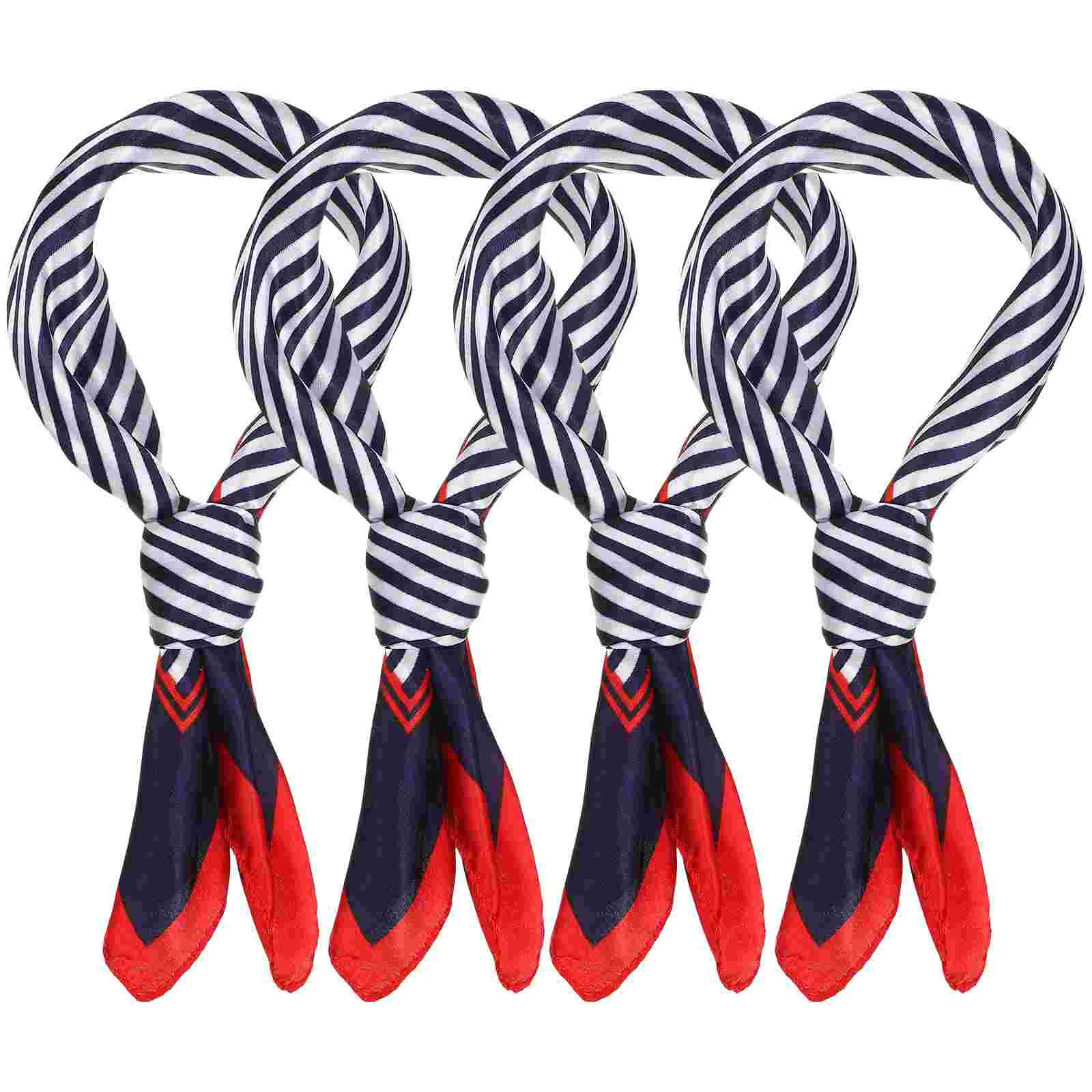 4-х шт. деловой наряд маленький шарф женский шейный платок шелковый узор для волос