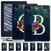 tablet hard shell case for kindle ereader paperwhite 1 2 3 4kindle 10th gen 8th gen anti fall flowers 26 letters back cover