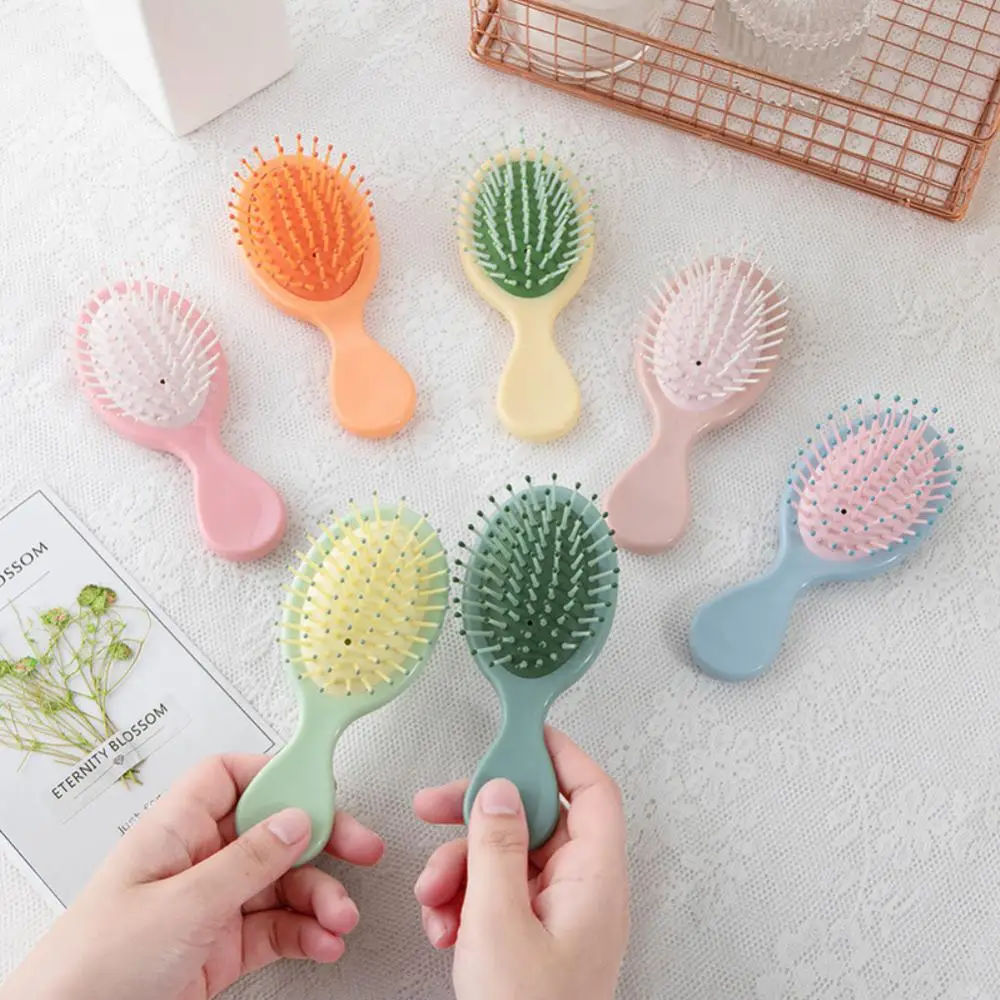 

Mini Cartoon Air Bag Comb Anti Static Girl Air Cushion Comb Head Massager Hairdressing Comb Handle Massage Hair Comb Accessories