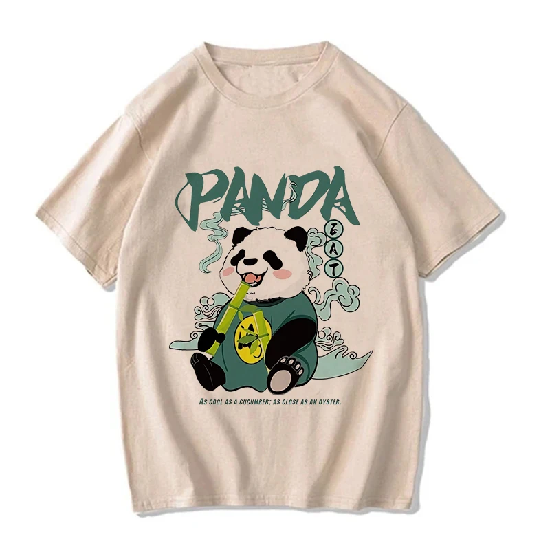 Kobiety Mężczyźni Śmieszna gotycka koszulka 90s Cartoon Panda Grunge Tshirt Harajuku Y2k Topy z krótkim rękawem Moda EU Szie T-shirt Odzież