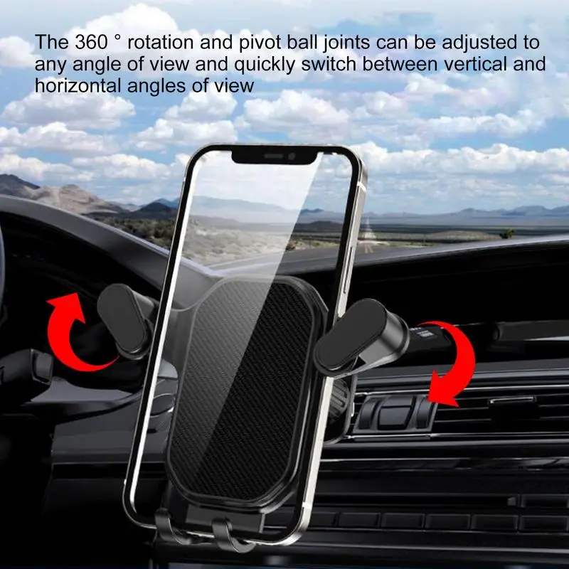 

Car Phone Holder Upgrade 360-degree Rotation Air Vent Phone Stand Non-Slip And Drop Cell Phone Holder Clamp Cradle In Vehicle