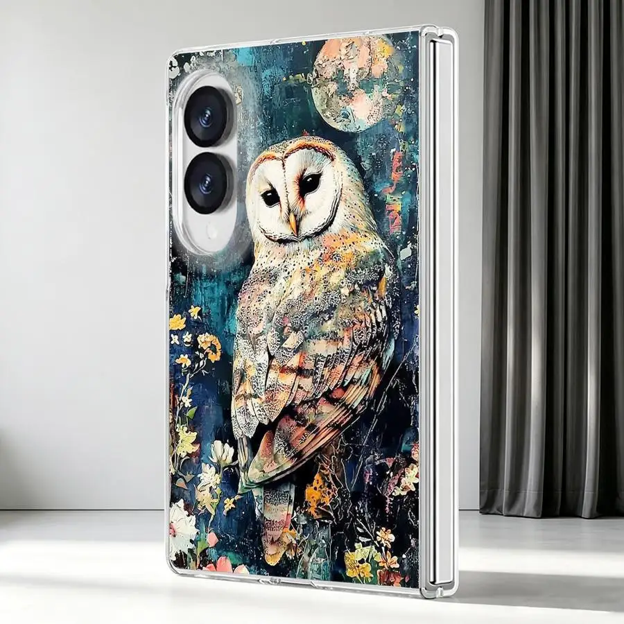 Прозрачный чехол для телефона Owl Art для Samsung Galaxy Z Fold 8, жесткий, из поликарбоната, класса люкс (art.: 3920dc8719523) - 3920dc8719523