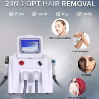 2022 newest 2 in 1 nd yag laser tattoo removal machine ipl opt laser hair removal machine nd yag tattoo removal laser