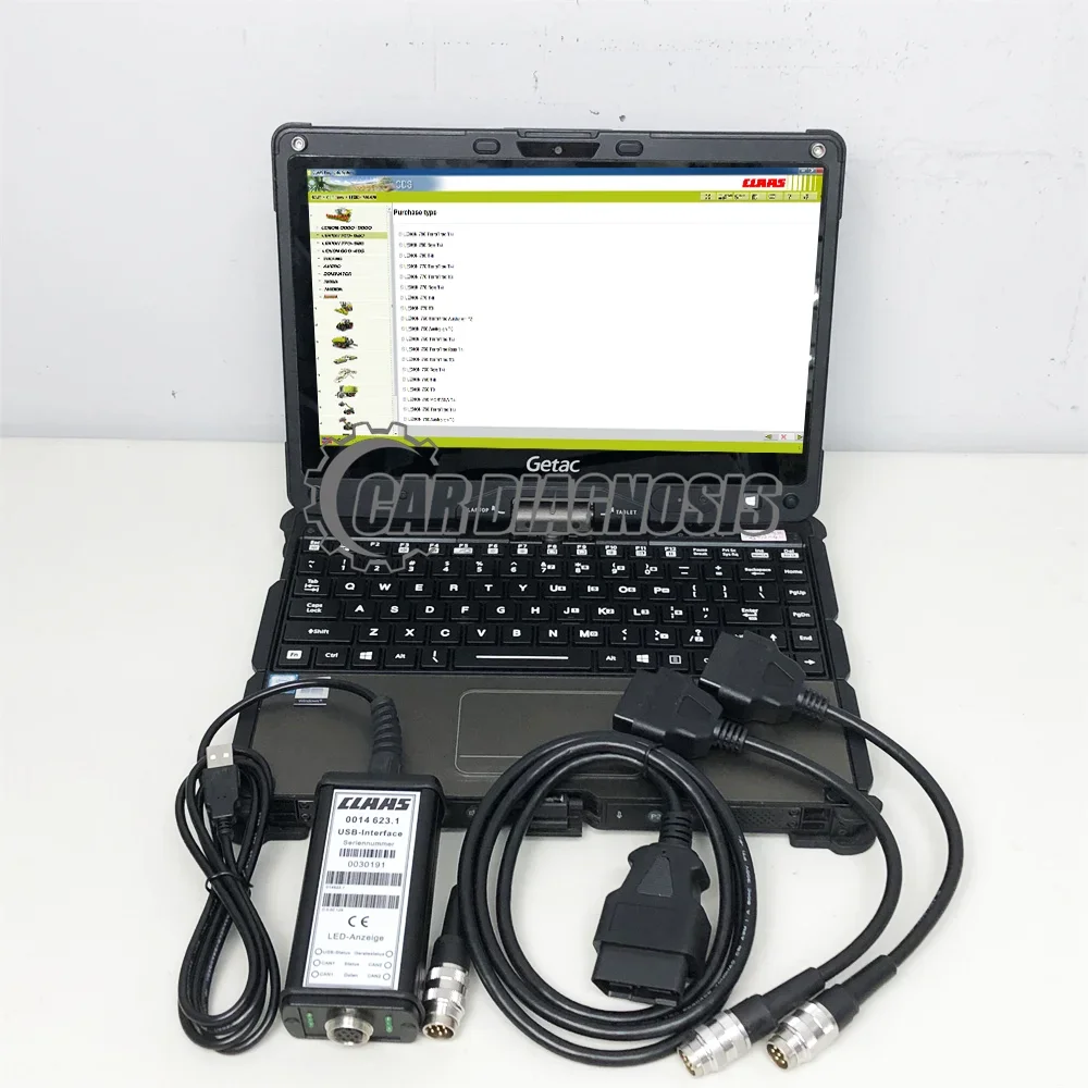 Фото Диагностическая система CDS с USB-интерфейсом для сельскохозяйственной техники Claas, тракторов, комбайнов, прицепов, считывание кодов неисправностей DTC CAN+lap №1